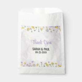 Sacolinha Lavanda De Flor E Casamento Floral Amarelo