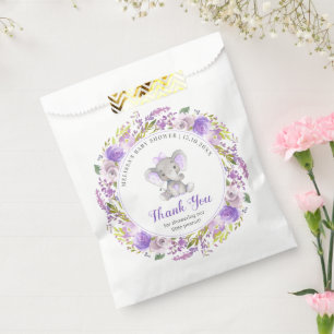 Sacolinha Lavanda Elefante Menina Chá Guest Roxo