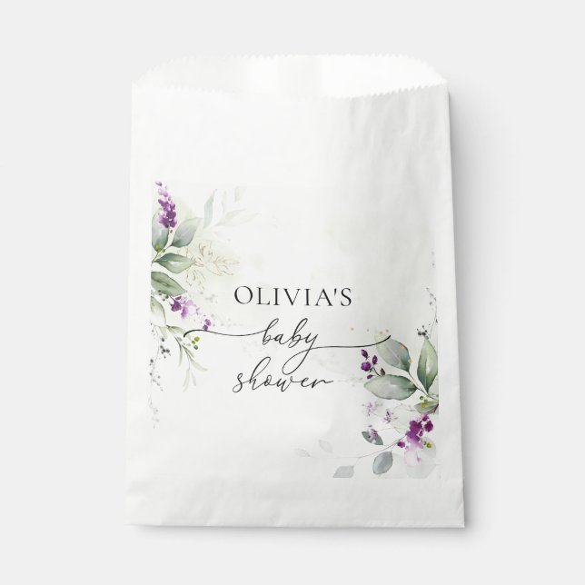 Sacolinha Lavanda verde-roxo Favor Bag (Frente)