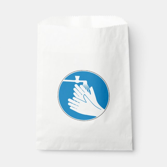 Sacolinha Lave as mãos (saúde e segurança) (higiene) (Frente)