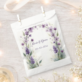 Sacolinha Lavender and Lilac Floral Arch Wedding Favor Bag