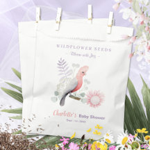 Lavender Bird Baby Shower Wildflower Seed