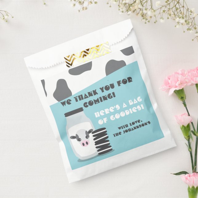 Sacolinha Leite de Vaca AZUL e Cookies Chá de fraldas Favore (Selado)