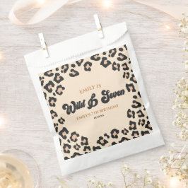 Sacolinha Leopard Cheetah Wild e Seven 7 Festa de aniversári