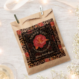 Sacolinha Leopard Floral Chá de panela Obrigado