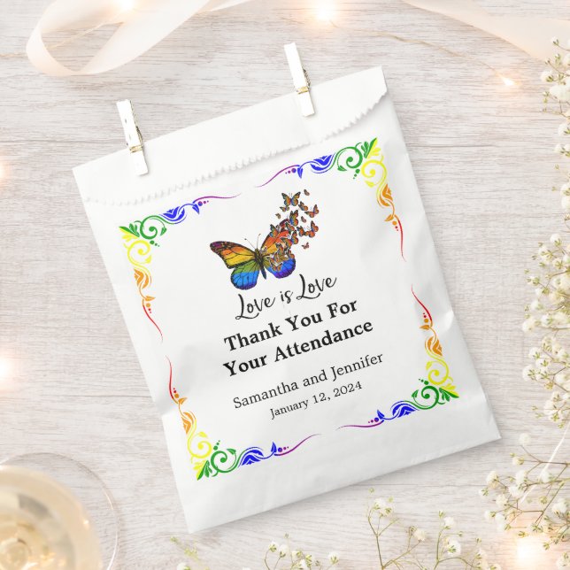 Sacolinha Lésbica Rainbow Colors Love is Love (Cortado)