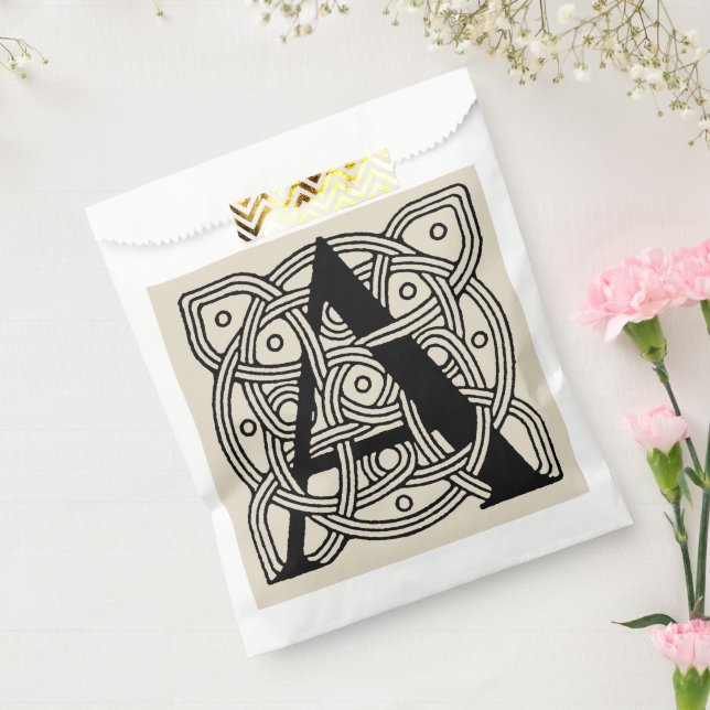 Sacolinha Letra A Vintage Celtic Knot Monograma (Selado)