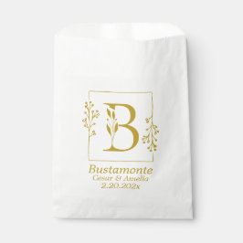 Sacolinha Letra Botânica Moderna B Personalizada