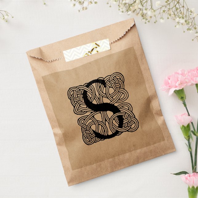 Sacolinha Letra S Monograma Antigo Nó Celta (Selado)