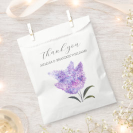 Sacolinha Lilac Purple Floral Wedding Thank you 