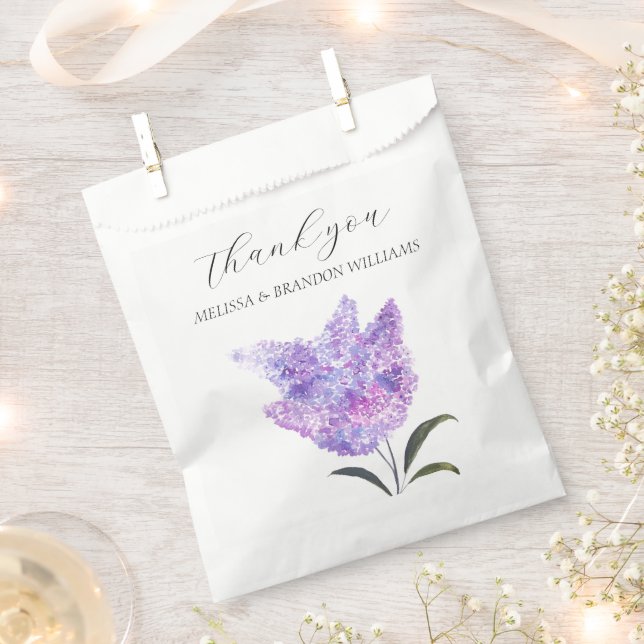 Sacolinha Lilac Purple Floral Wedding Thank you  (Cortado)
