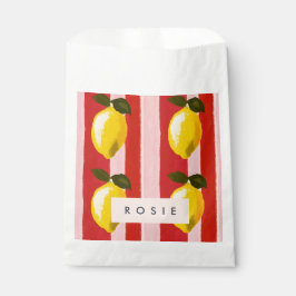 Sacolinha Limões amarelo-limão personalizados