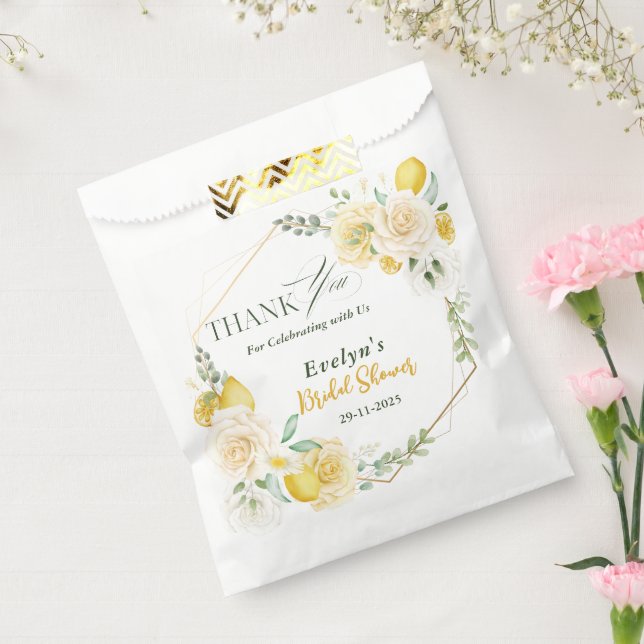 Sacolinha limões Eucalyptus Rosa Chá de panela Obrigado (Selado)