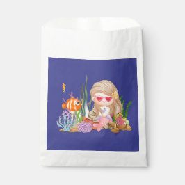 Sacolinha Linda sereia-do-mar-de-bruxa brincando no mar