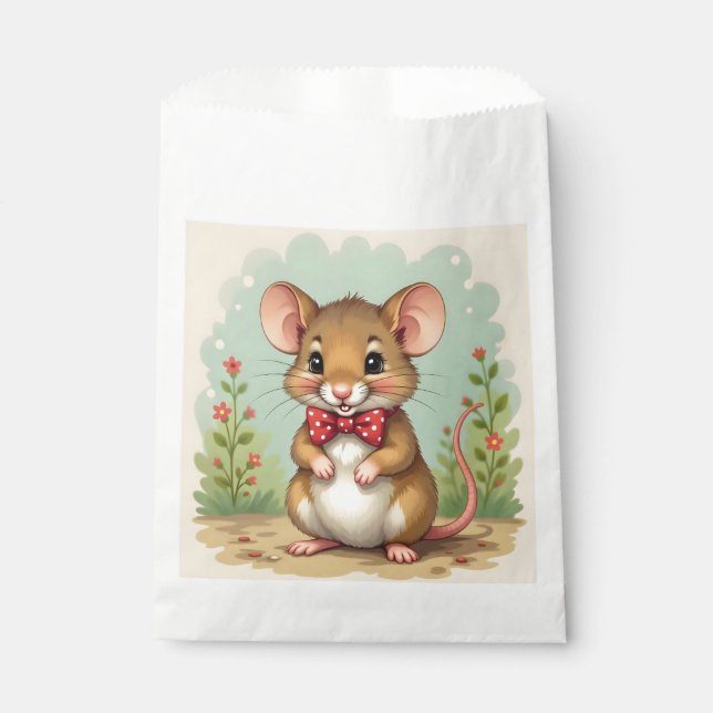 Sacolinha Lindo adorável ratinho com gravata (Frente)