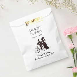 Sacolinha Lindo Tema De Casamento De Bicicleta Russo Obrigad
