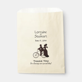 Sacolinha Lindo Tema De Casamento De Bicicleta Russo Obrigad