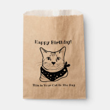 LIne Art Engraçado Cat 3 No Saco Personalizado