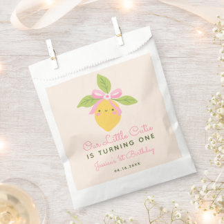 Sacolinha Little Cutie Lemon Fruit Minimalist 1st Birthday 