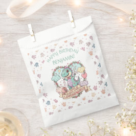 Sacolinha  Little Dino Hearts Birthday Personalized