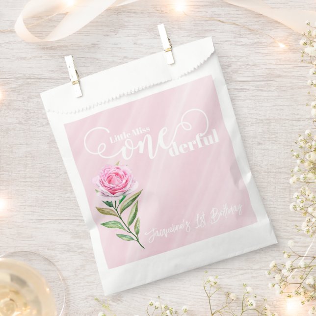 Sacolinha Little Miss ONEderful 1st First Birthday (Cortado)