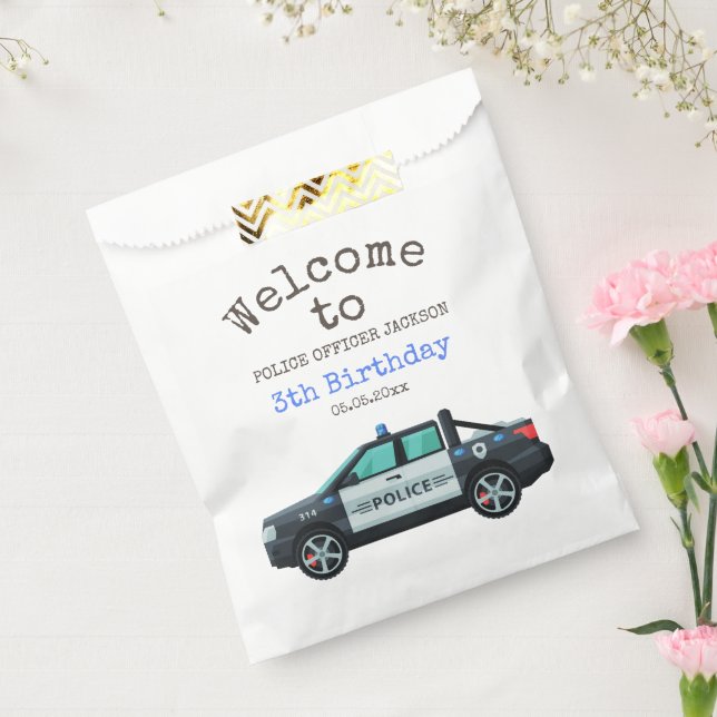 Sacolinha Little Officer Police Birthday | Personalized  (Selado)