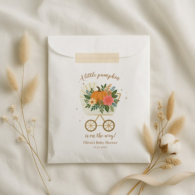 Sacolinha Little Pumpkin Girl Baby Shower (Criador carregado)