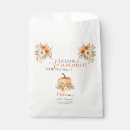 Sacolinha Little Pumpkin Rustic Orange Autumn Baby Shower