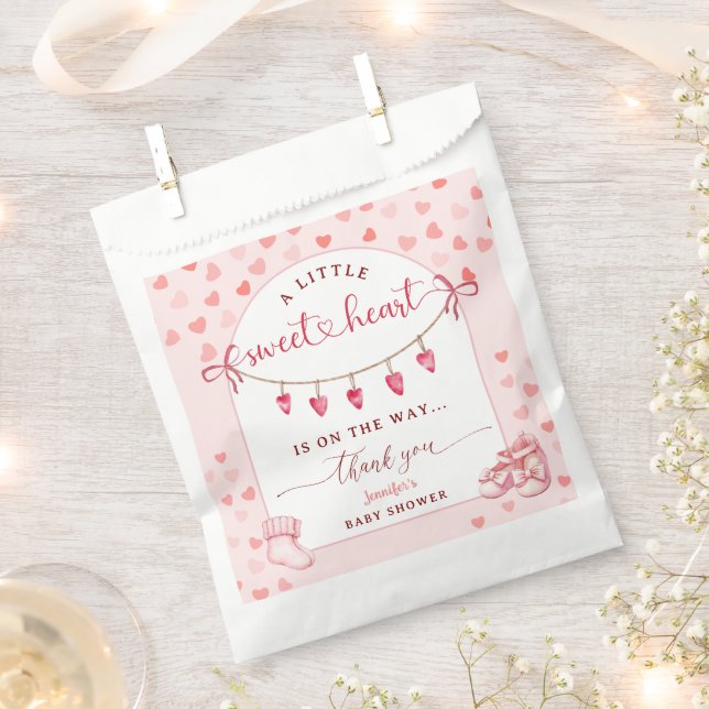 Sacolinha Little Sweetheart Valentine's Day Baby Shower (Cortado)