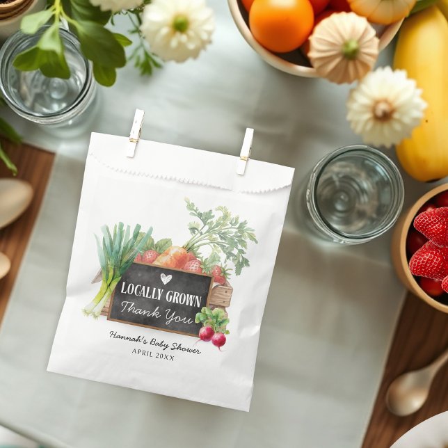 Sacolinha Locally Grown Baby shower Thank You  (Criador carregado)