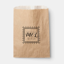 Sacolinha Logotipo de casamento decorativo coração Pacotes d