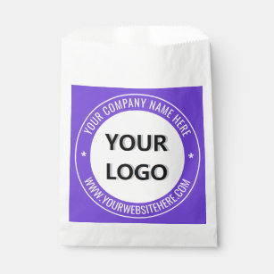 Sacolinha Logotipo de empresa personalizado e etiqueta comer