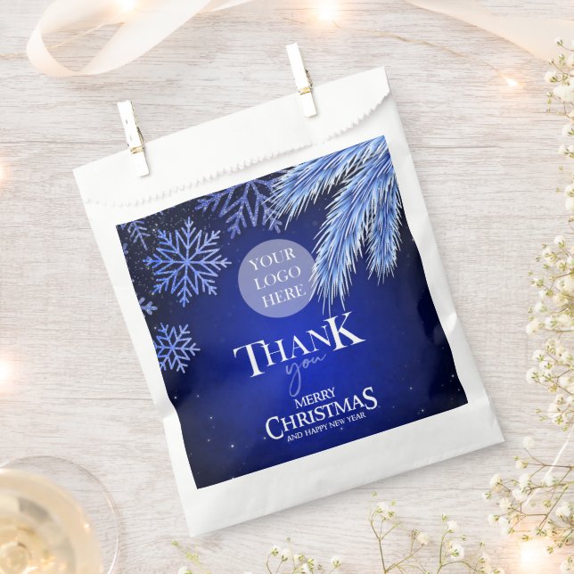 Sacolinha Logotipo de Natal Personalizado da Empresa (Cortado)