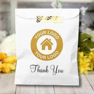 Sacolinha Logotipo e Texto Comercial Personalizados Obrigado