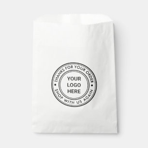 Sacolinha Logotipo Empresarial Branco Personalizado Obrigado