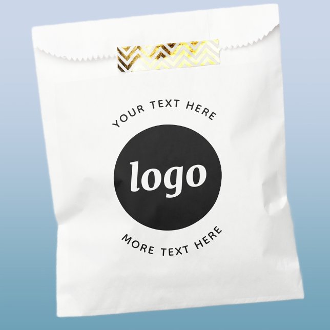 Sacolinha Logotipo Simples Com Empresa De Texto (Logo with text business promotional paper bag)