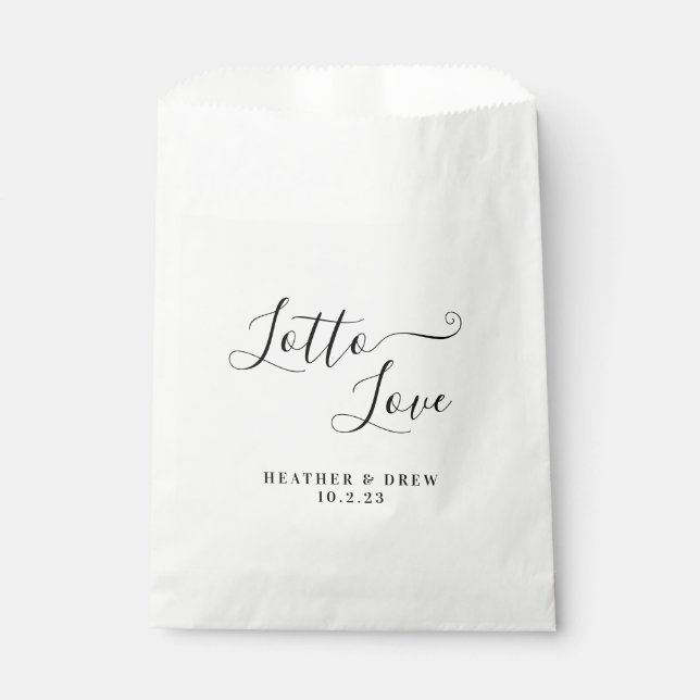 Sacolinha Lotto Love Lottery Scratcher Weding Favor Classic (Frente)