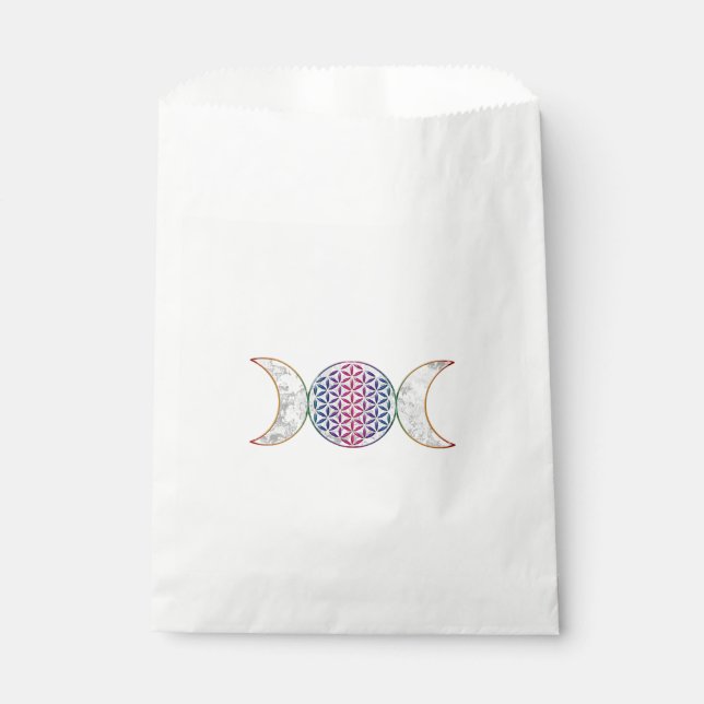 Sacolinha Lua Tripla Mágica - Flor Espirituosa Da Vida 2 (Frente)