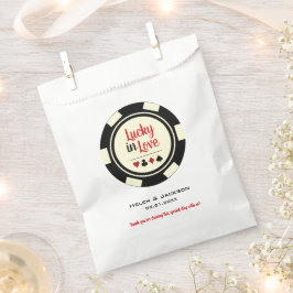 Sacolinha Lucky In Love Black Cream White Poker Casamento