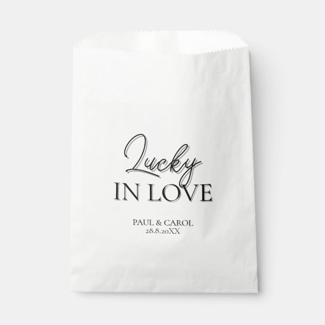 Sacolinha Lucky in Love Personalised Paper Bag (Folha de pap (Frente)