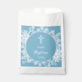 Sacolinha Lugar Branco sobre o Batismo Azul Pastel