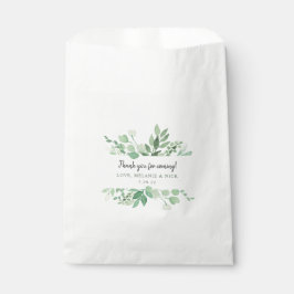 Sacolinha Lush Greenery recepção de casamento em bolsa