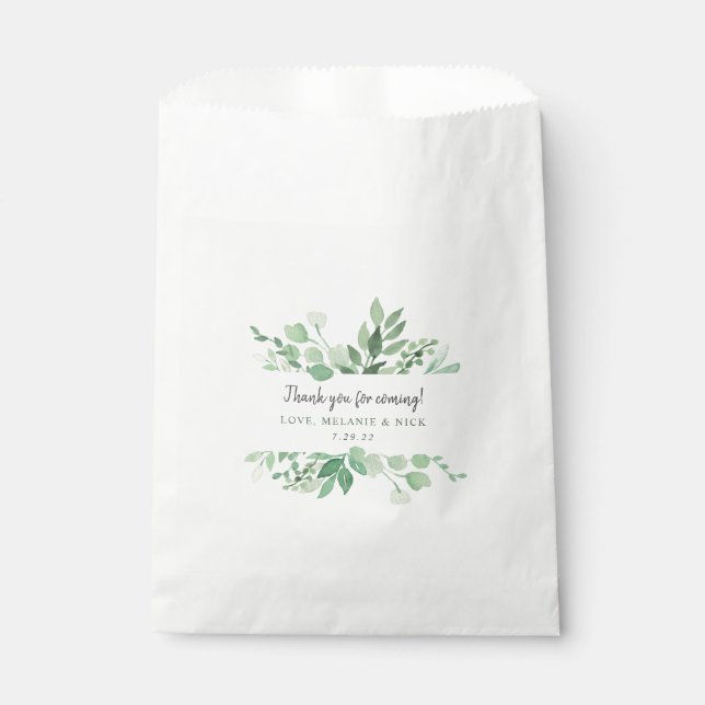 Sacolinha Lush Greenery recepção de casamento em bolsa (Frente)