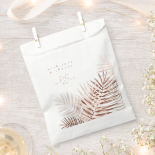 Sacolinha Lush Palm Leaf Wedding Obrigados Terra Cotta/W ID9