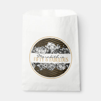 Sacolinha Luxo Preto e Dourado Personalizado 50 e Fabuloso