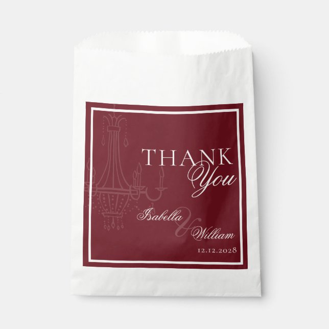 Sacolinha Luxury dark Red Old Money Wedding chandelier (Frente)