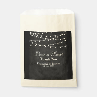 Sacolinha Luzes de fada e corações favorecem bag