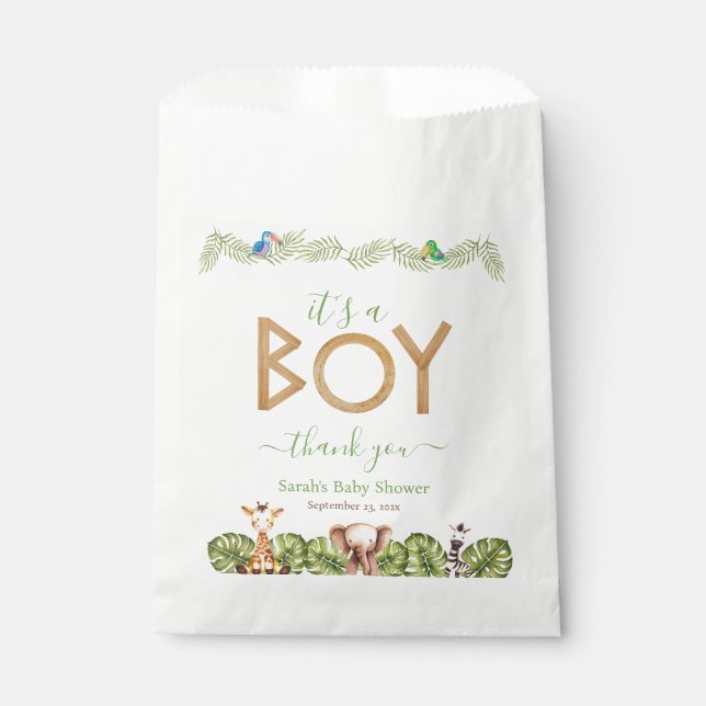 Sacolinha Madeira De Leão De Chá de fraldas De Safari Animal (Frente)