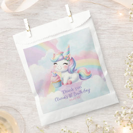 Sacolinha Magia e fofa Festa de aniversário do Unicórnio Fav