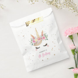 Sacolinha Magical Watercolor Unicorn Birthday